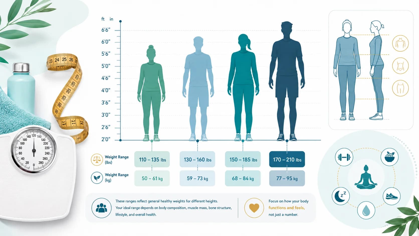 Ideal Weight by Height: What the Charts Really Mean for Your Body