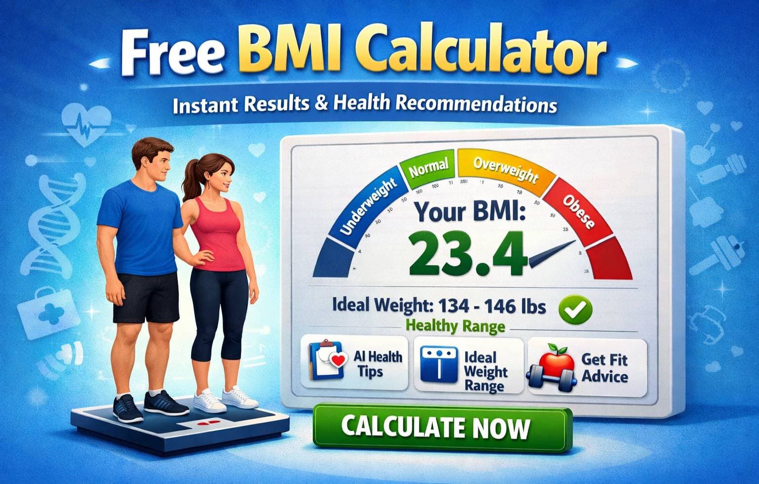 BMI Calculator: Free Body Mass Index Tool with AI Results