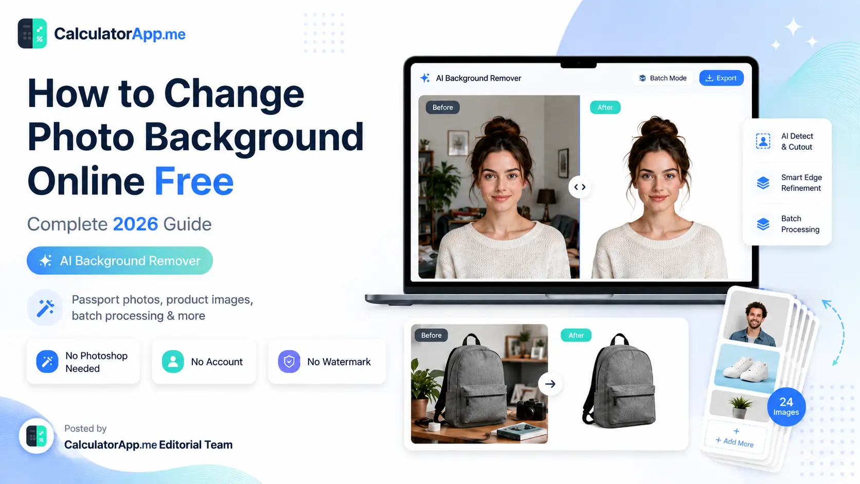 How to Change Photo Background Online Free β Complete 2026 Guide (AI Background Remover)
