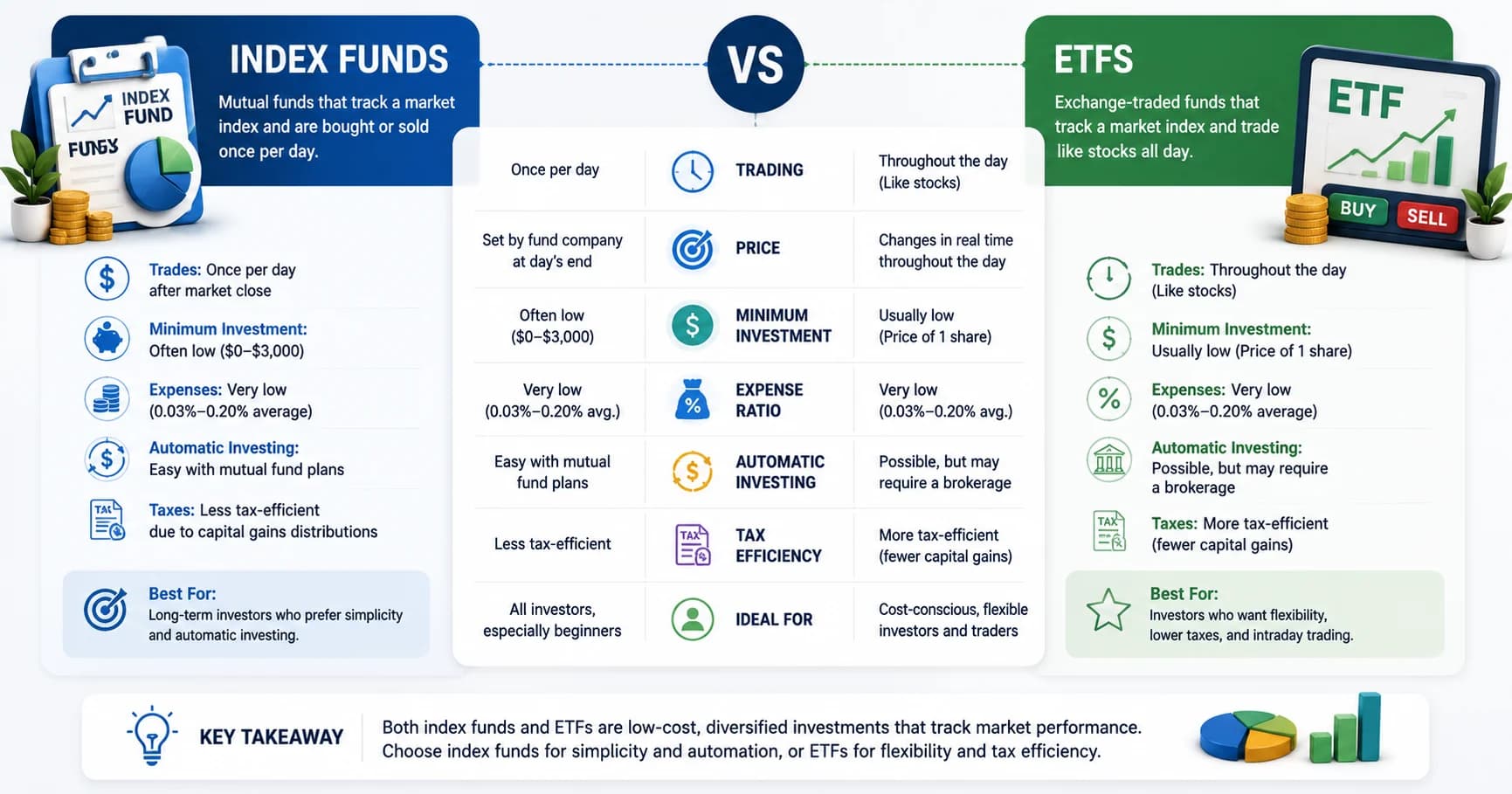 Index Funds vs ETFs: What Is the Difference and Which Should You Buy?