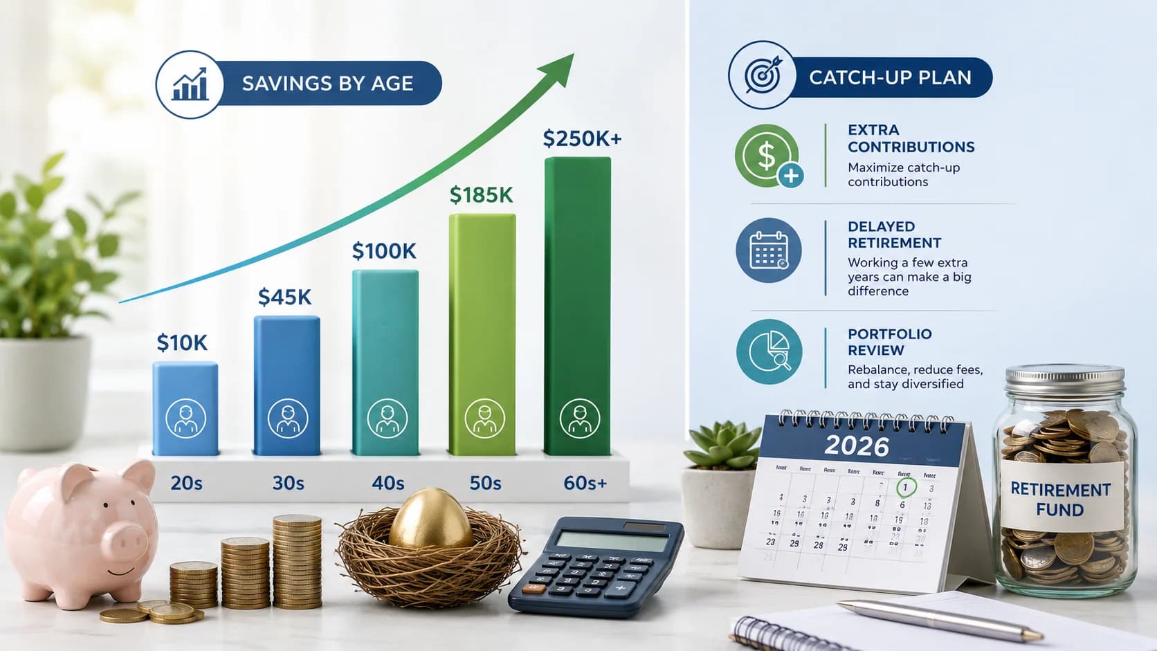 Retirement Savings by Age: Benchmarks and How to Catch Up in 2026