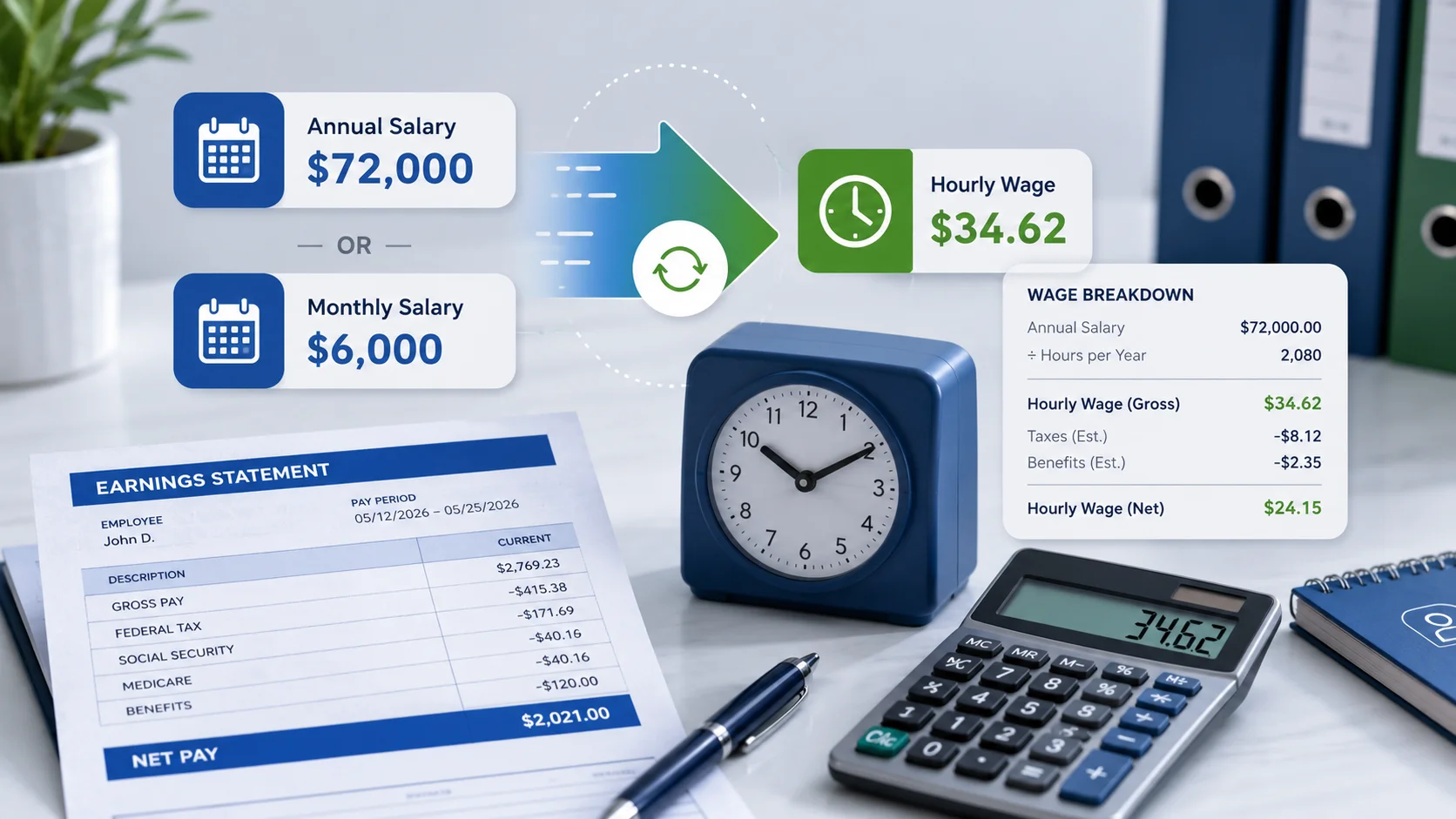 Salary to Hourly Calculator: Convert Any Pay Rate Instantly (2026)