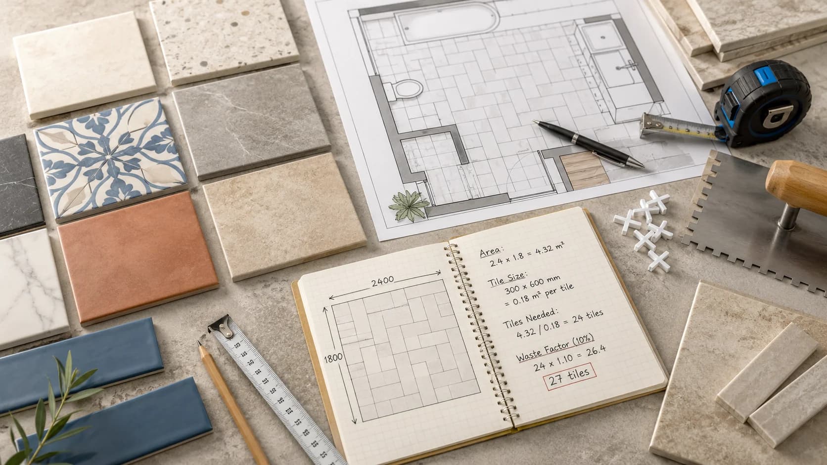 Tile Calculator: How Many Tiles Do You Need? (With Waste Factor)